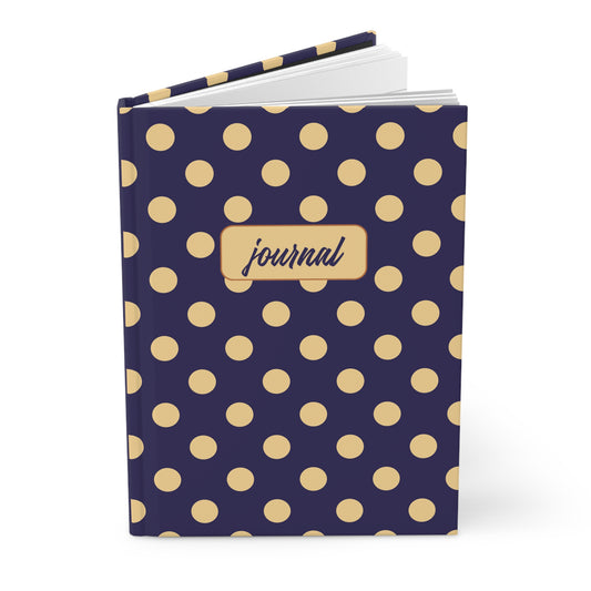 Navy & Gold Polka Dot Journal