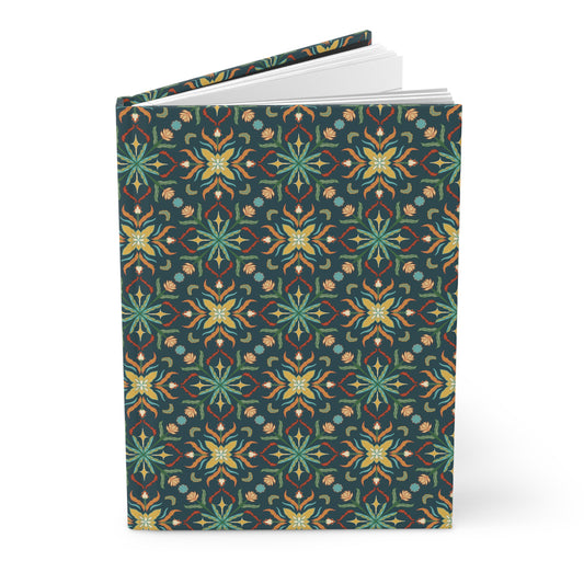 Blooming Teal Hardcover Journal